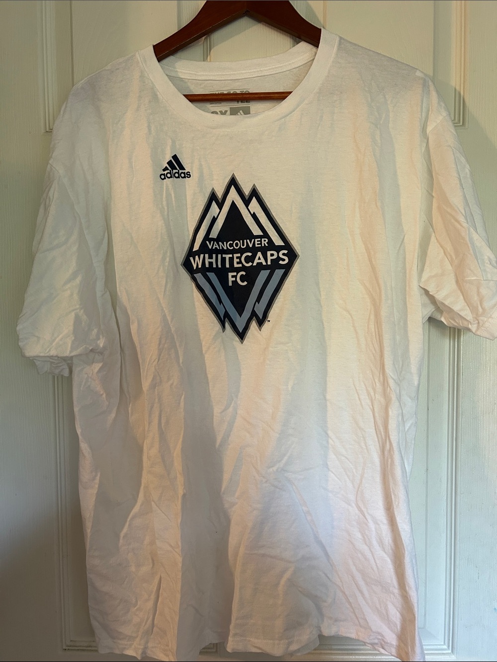 adidas White Vancouver Whitecaps FC Crest Short Sleeve T-Shirt